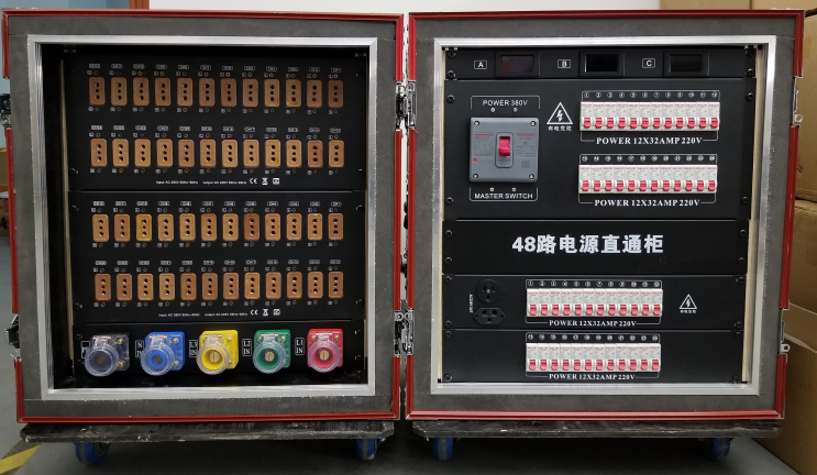 48CH power supply through cabinet
